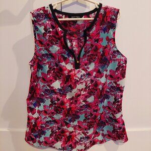 Ellen Tracy Small Floral Chianti Blouse